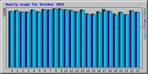 Hourly usage for October 2021
