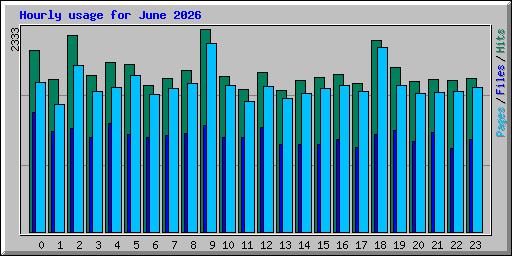Hourly usage for June 2026
