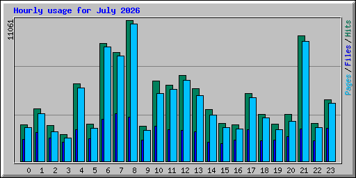 Hourly usage for July 2026