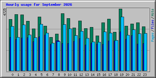 Hourly usage for September 2026